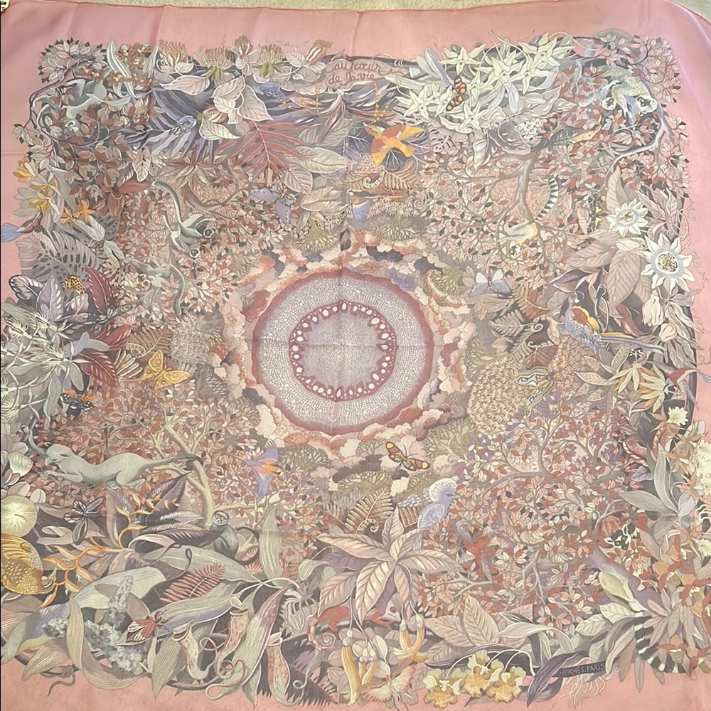 Hermes Au Coeur De La Vie Mousseline Silk Scarf, NIB